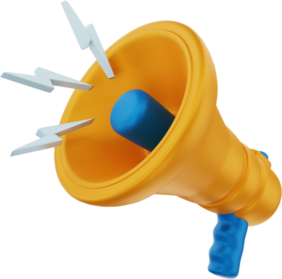 3d rendering megaphone